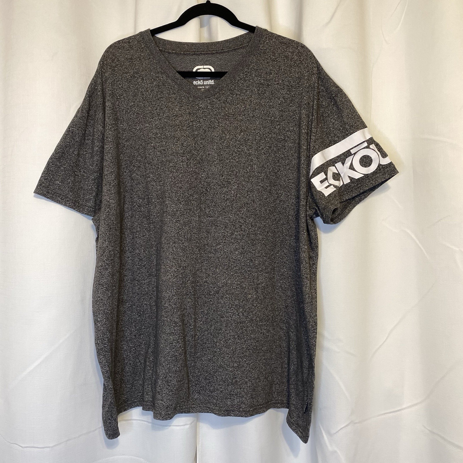 Ecko Unltd Mens Gray Short Sleeve TShirt Size 3xl Sleeve Brand Logo